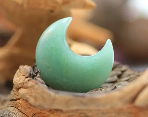 Croissant de lune en Aventurine verte
