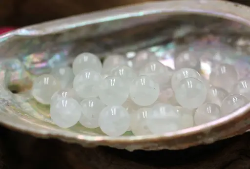 Perle 8mm en Calcite blanche