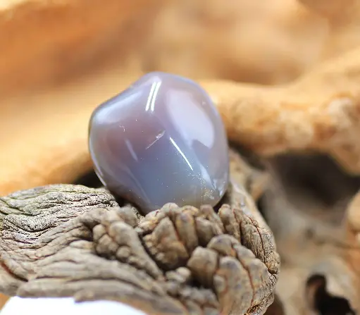 Agate grise roulée