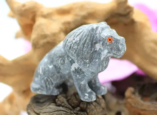 Lion en Marbre gris