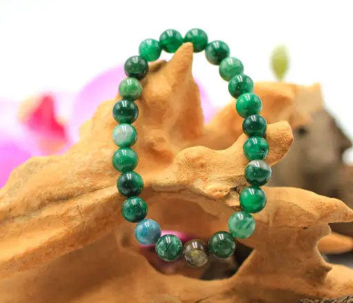 Bracelet en perles 8mm en Fuschite