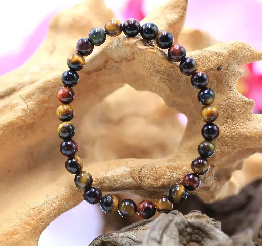 Bracelet en perles 6mm en Triple œil