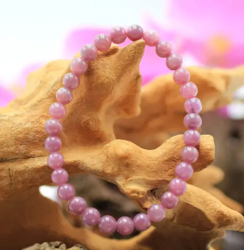 Bracelet en perles 6mm en Rubis