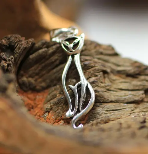Pendentif Chat en Argent 925