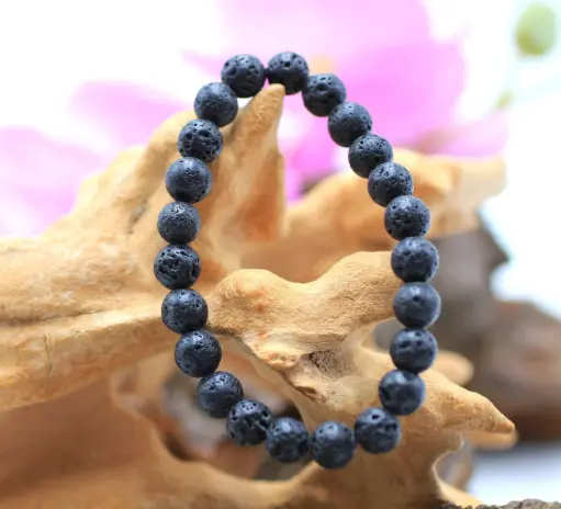 Bracelet en perles 8mm en Pierre de lave