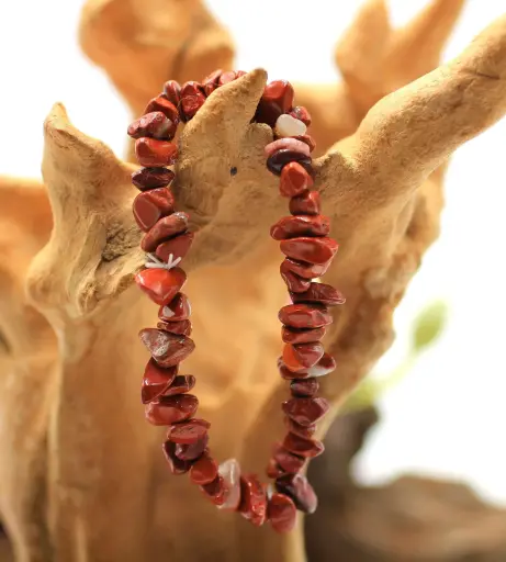 Bracelet baroque  en Jaspe rouge