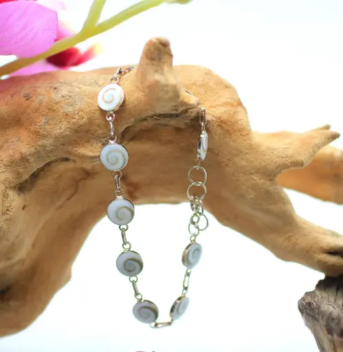 Bracelet avec fermoir en Argent 925 et en Œil de Sainte Lucie