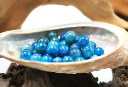 Perle 8mm en Apatite bleue