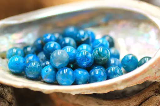 Perle 8mm en Apatite bleue