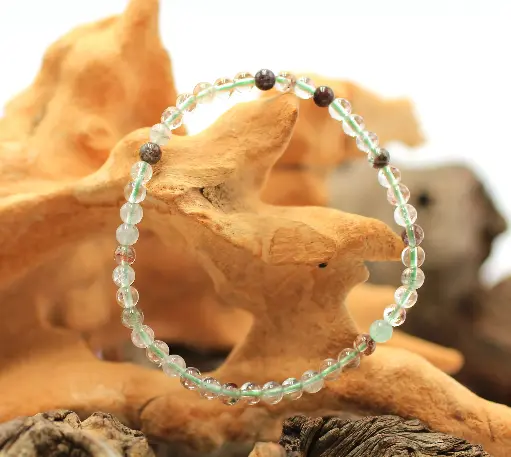 Bracelet en perles 4mm en Quartz chlorite