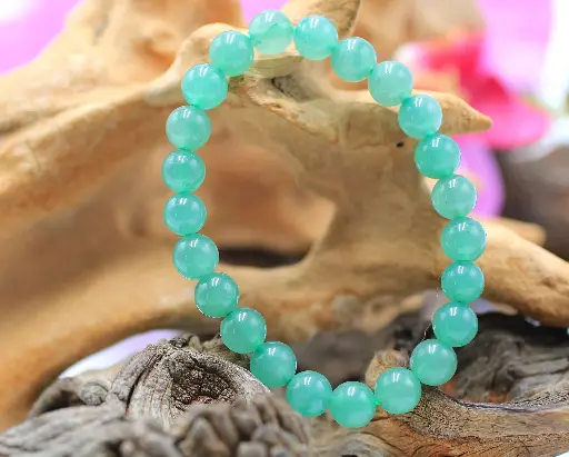 Bracelet en perles 8mm en Aventurine verte