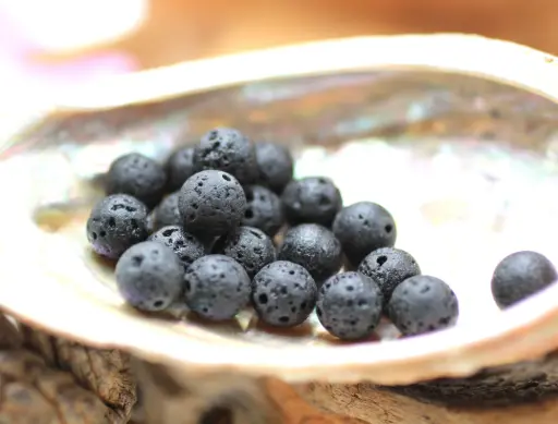 Perle 8mm en Pierre de lave