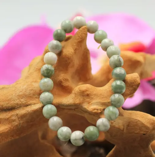 Bracelet en perles 8mm en Jade Hétian