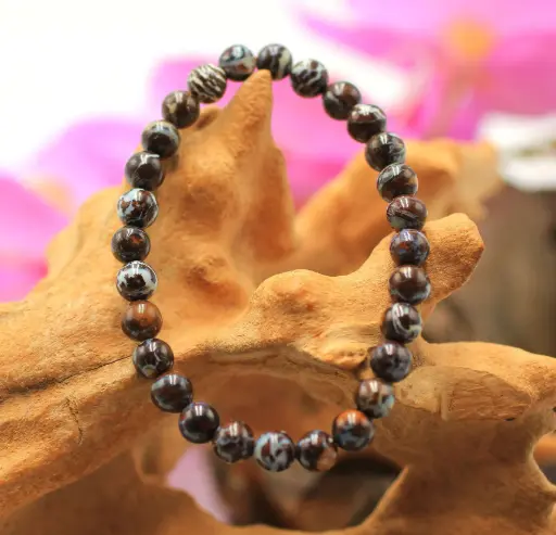 Bracelet en perles 6-7mm en Opale boulder