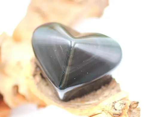 Cœur en Obsidienne œil céleste