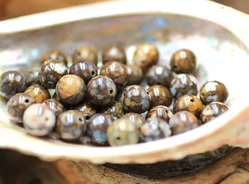 Perle 8mm en Opale brune