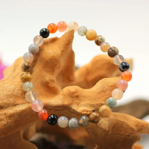 Bracelet en perles 6mm Full Agate