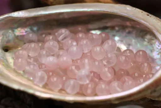Perle 6mm en Quartz rose
