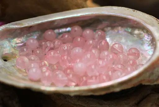 Perle 6mm en Quartz rose