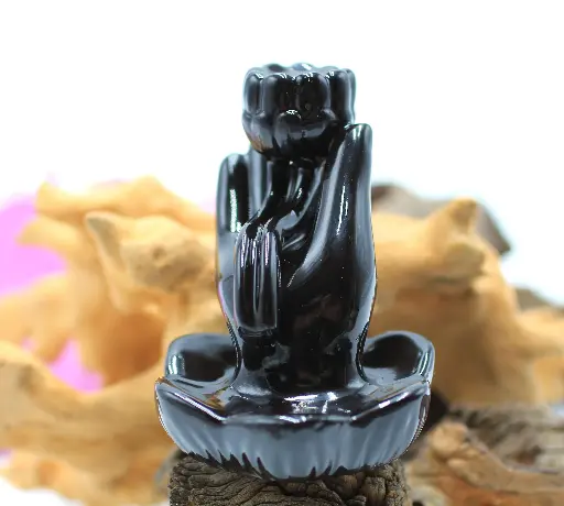 Bougeoir encens refoulement Main de Bouddha