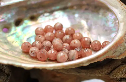 Perle 6mm en Rhodochrosite